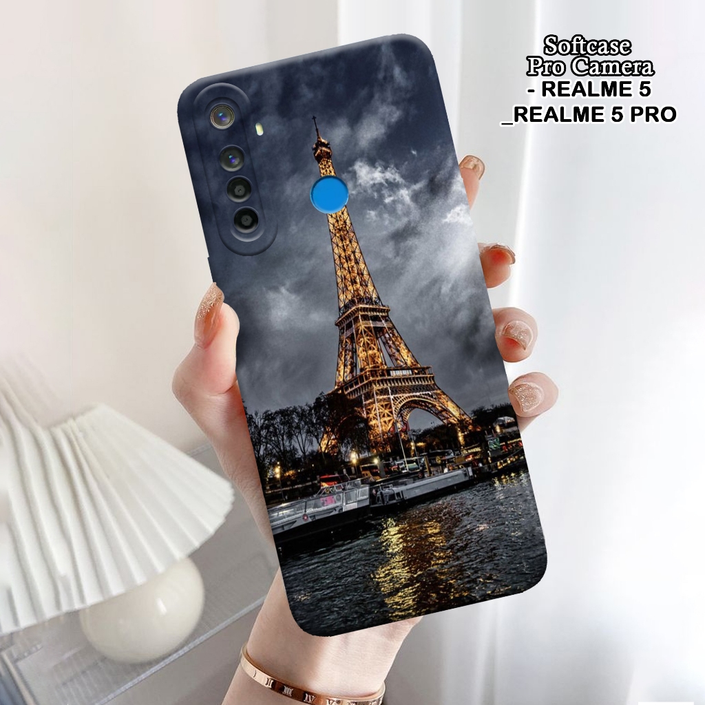 Softcase Realme 5 / 5 Pro - ORORA - Casing Realme 5 - Motif case Paris - Realme - Softcase Realme 5 