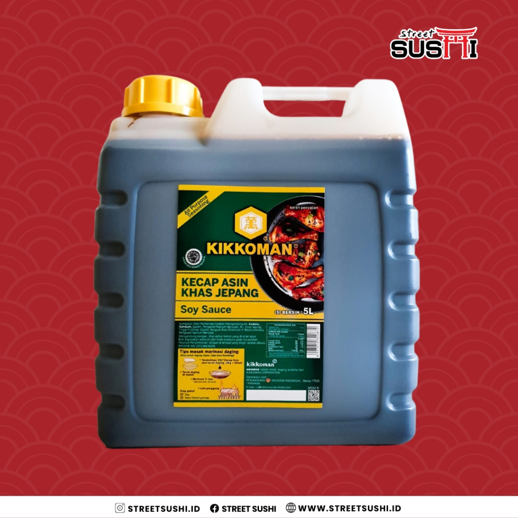 

Shoyu Kikkoman Halal 18 Lt | Kecap Asin Jepang Premium | Kemasan Jerigen