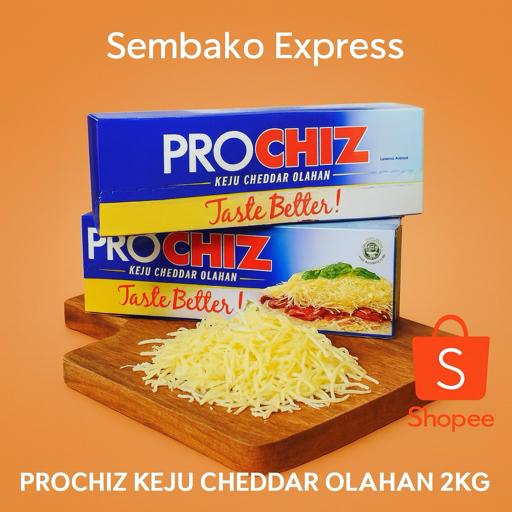 

PROCHIZ Keju Cheddar Olahan 2kg – Blok Ekonomis Serbaguna