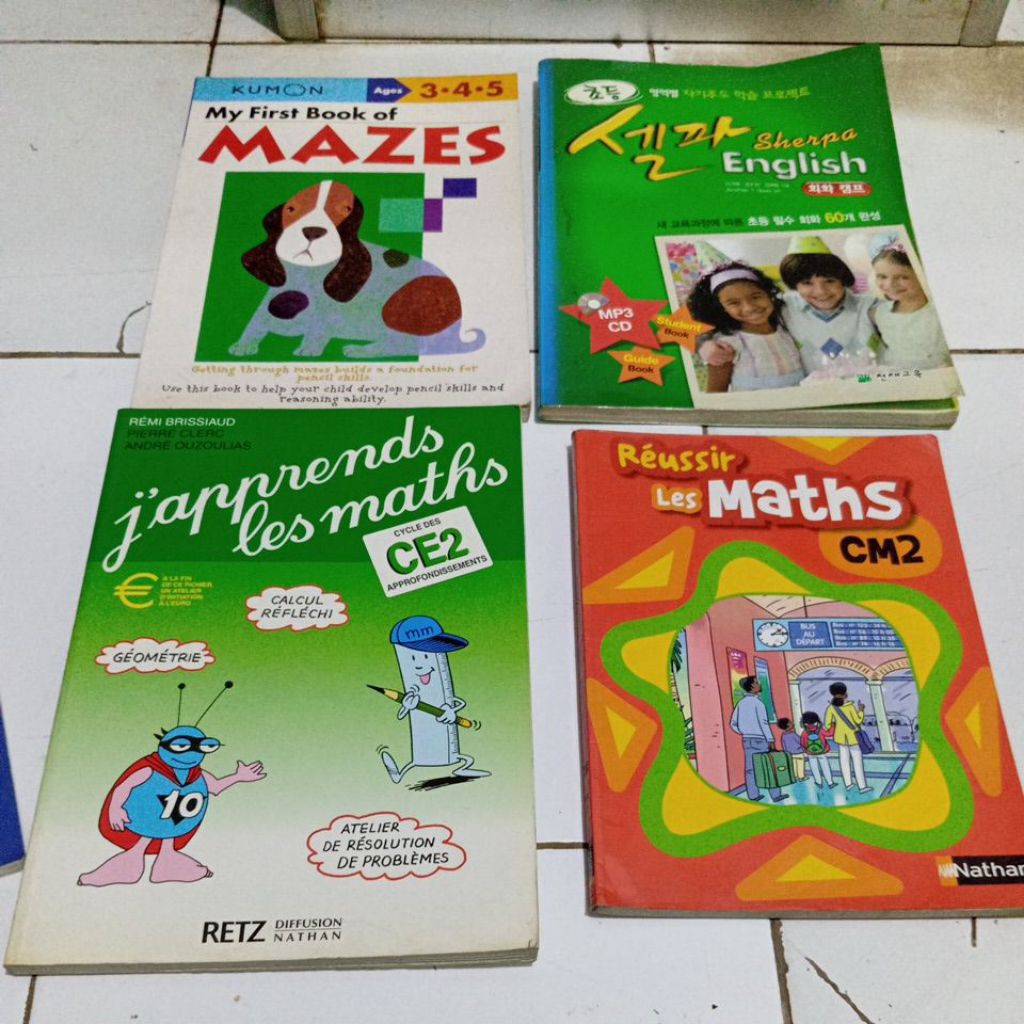 Ori Japprendes les maths CE2. Reussir les maths CM2.  English conversation camp. kumon my first book