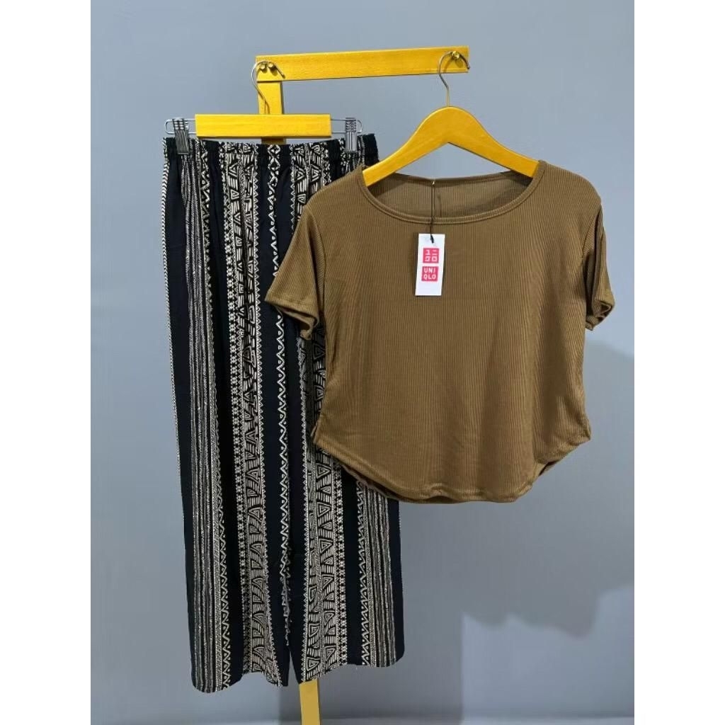 Setelan Kulot Rayon // New set Rayon Hommy Viscose // Squareneck