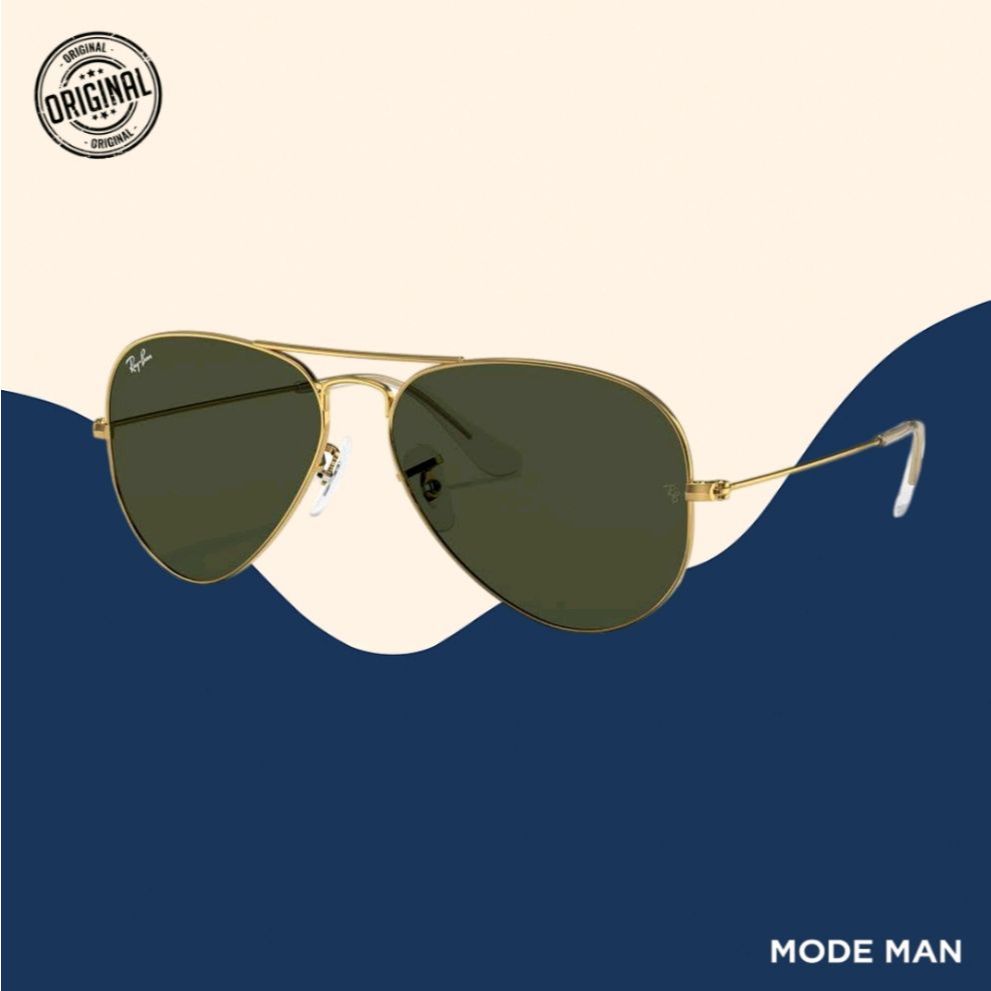 Ray-Ban / Rayban Aviator Titanium Sunglasses – Kacamata Aviator Pria Wanita, Lensa Polarized Anti Si