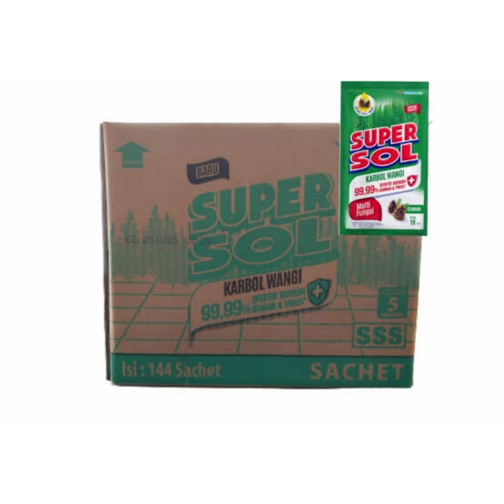 supersol 1 DUS ISI 144 SACHET(1 dus isi 12 renceng 1 renceng isi 12 pcs)