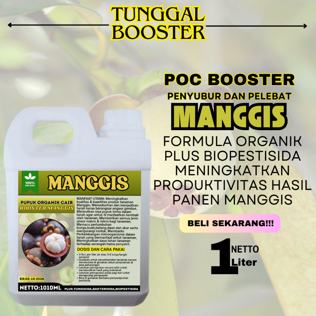 POC Pupuk Otganik cair Tanaman Manggis/pupuk bunga manggis anti rontok/pupuk pelebat buah manggis/pu