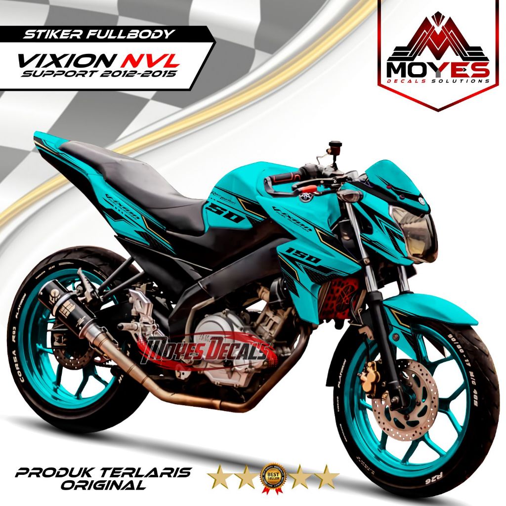 COD Decal Stiker New Vixion NVL 2012-2015 Full Body Stiker Decal Variasi New Vixion NVL Lightning Fu