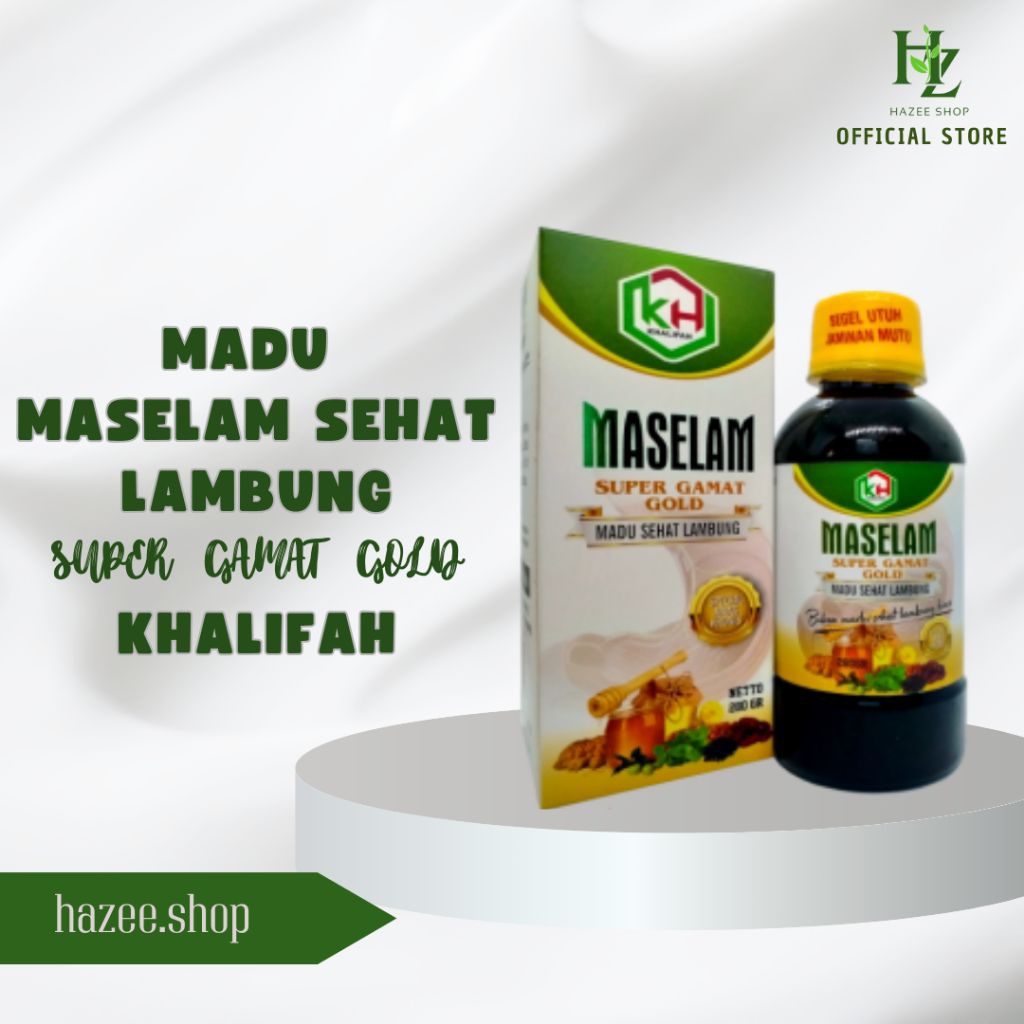 Madu Sehat Lambung Maselam Gamat Emas Gold Khalifah Original, Madu Maag Kronis Asam Lambung Gerd 280