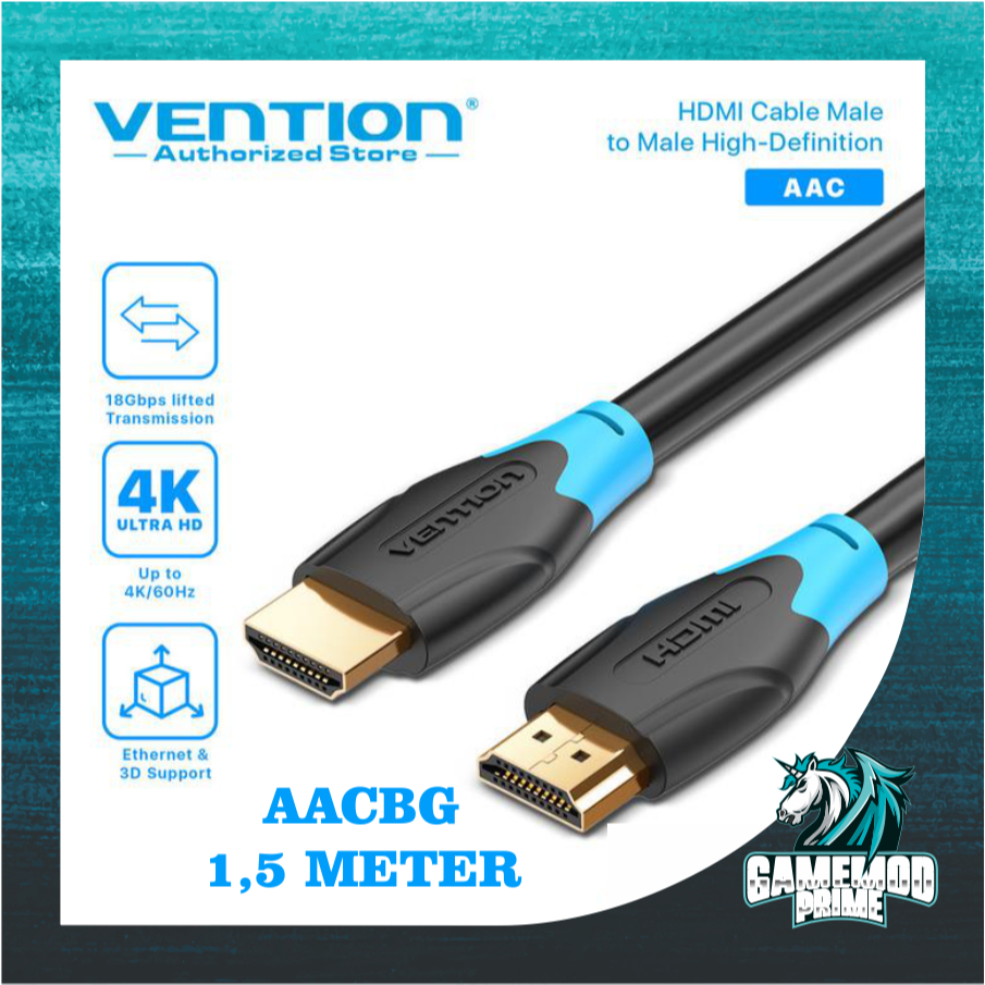 Vention [AACBG 1.5M] Kabel HDMI 3D v2.0 4K UHD High Speed Quality / KABEL HDMI VENTION