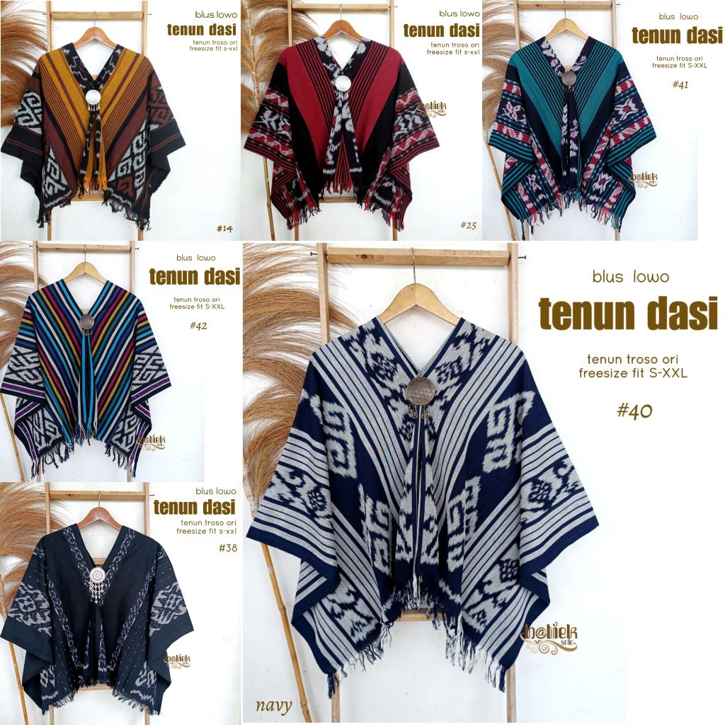 Atasan Batwing Etnic Ori Tenun Troso