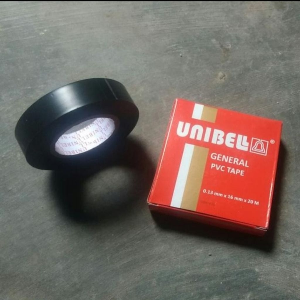 

Unibell Isolasi LAKBAN Kabel Listrik Warna Hitam 1 Roll 20 Meter