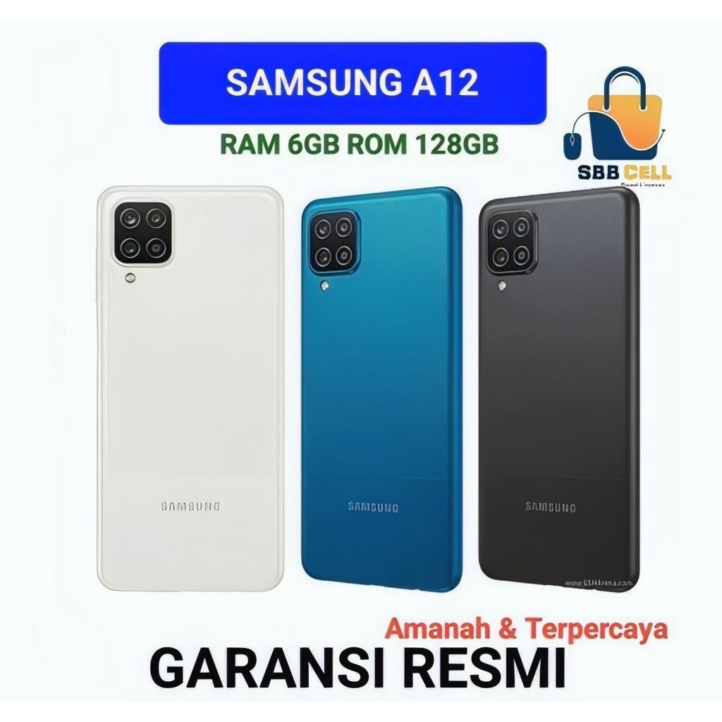 HP SAMSUNG GALAXY A12 6/128 GB - SAMSUNG A 12 RAM 6GB ROM 128GB GARANSI RESMI