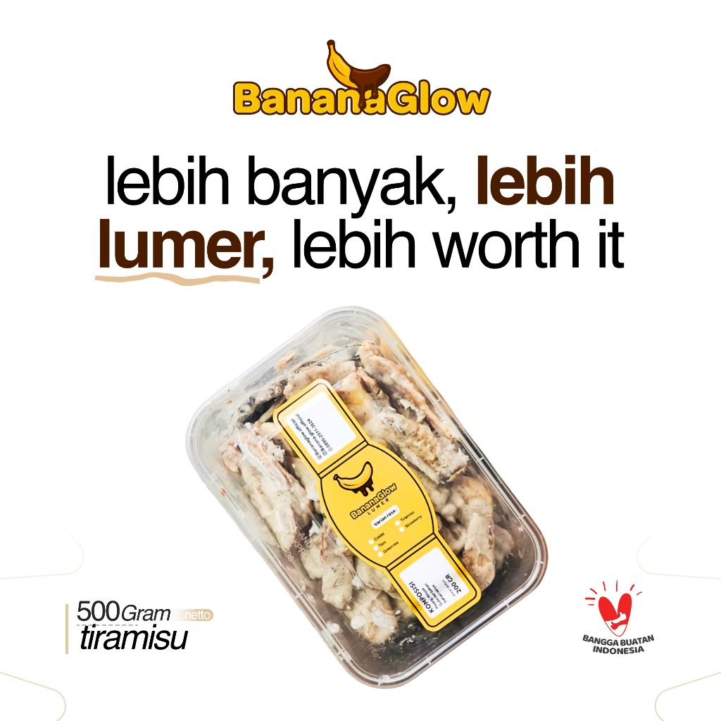

BananaGlow - Keripik Pisang Lumer Rasa Tiramisu 500gr | Snack Renyah Manis Lezat Camilan Premium
