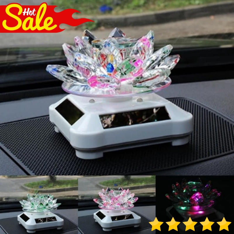 Parfume Mobil Parfum Pajangan Bunga Teratai Lotus Kristal Solarpower