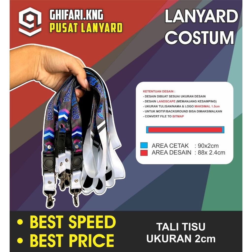 

TALI LANYARD / LANYARD CUSTOM / LANYARD SUBLIM 2 CM