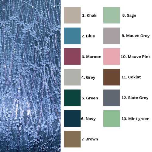 Renda Tile Elegan – Kain Lembut & Ringan, Mudah Dibentuk Pas untuk Brokat Layer, Gaun Nikahan, & Keb