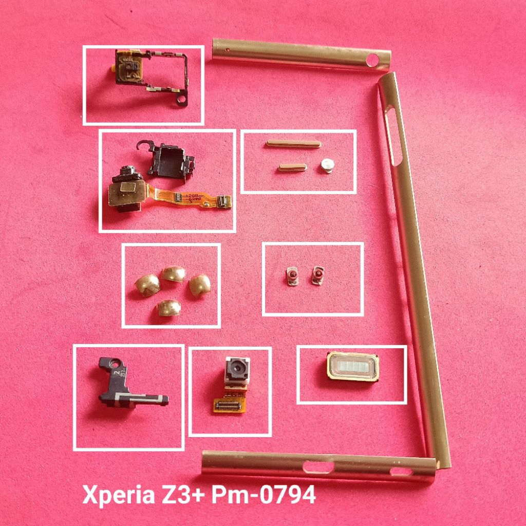 Sparepart Copotan Sony Xperia Z3+ pm-0794 Second Original  Speaker telfon  tombol luar  kamera depan