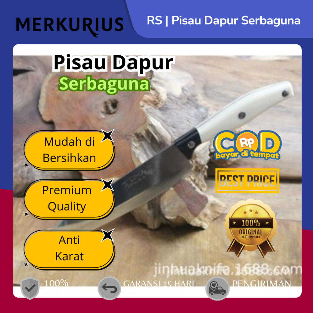 Merkurius Pisau Dapur Goldfish – Pisau Serbaguna Super Tajam Anti Karat