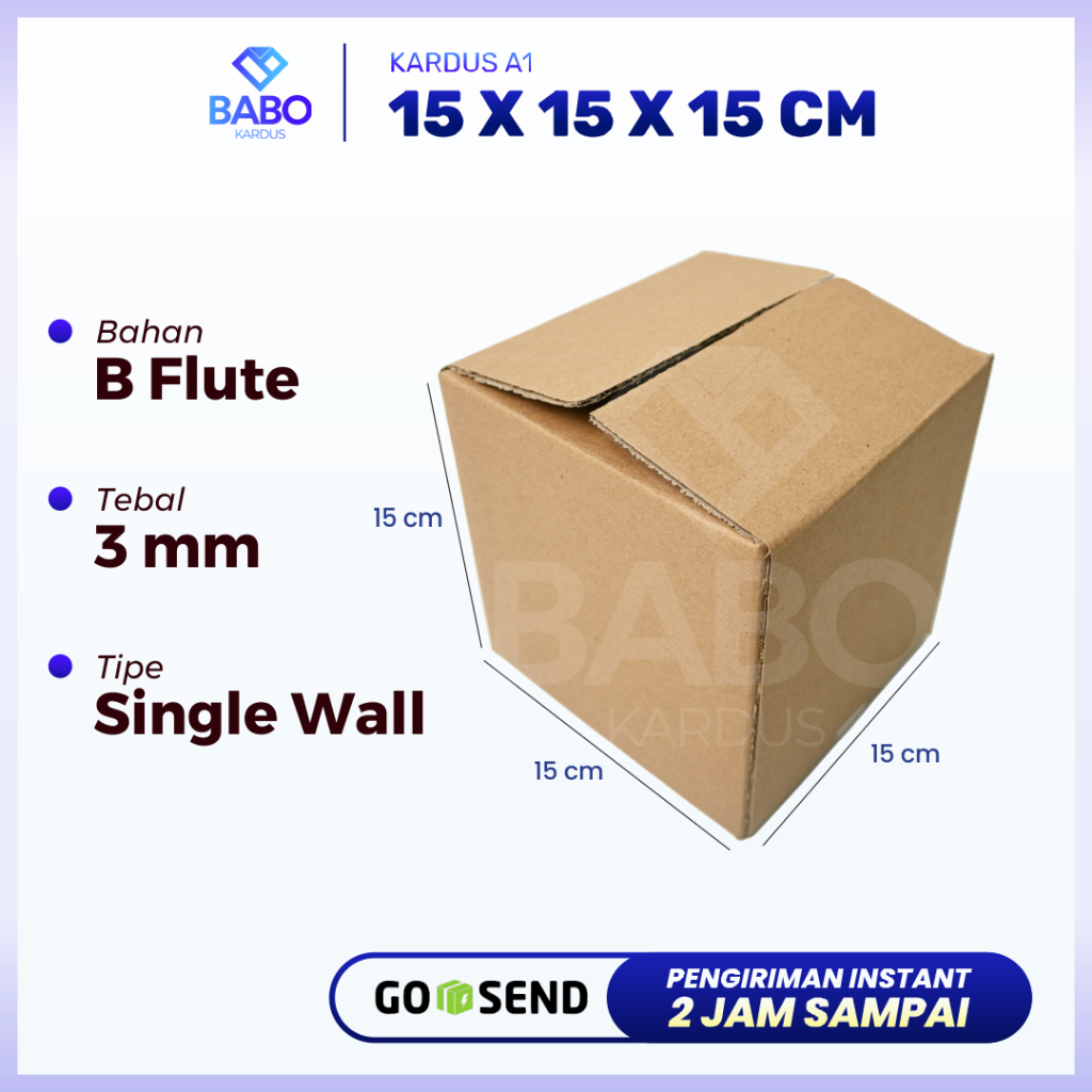 

Kardus box polos baru single wall uk 15x15x15 cm (Kardus 15 x 15 x 15 cm)