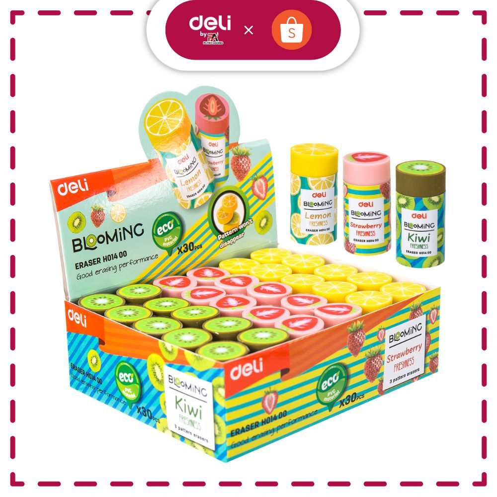 

Deli Penghapus Pensil Eco-PVC Kinerja menghapus yang baik Pilihan warna cerah EH01400