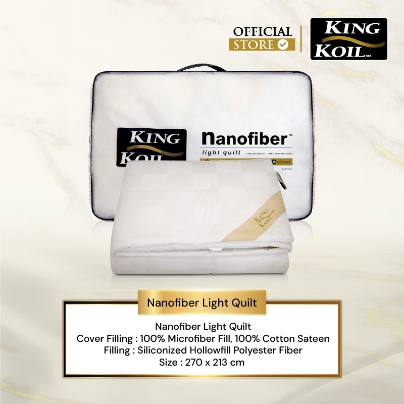 KING KOIL Nano Fiber Quilt Blanket / Bed Cover / Selimut Bulu Angsa Sintesis