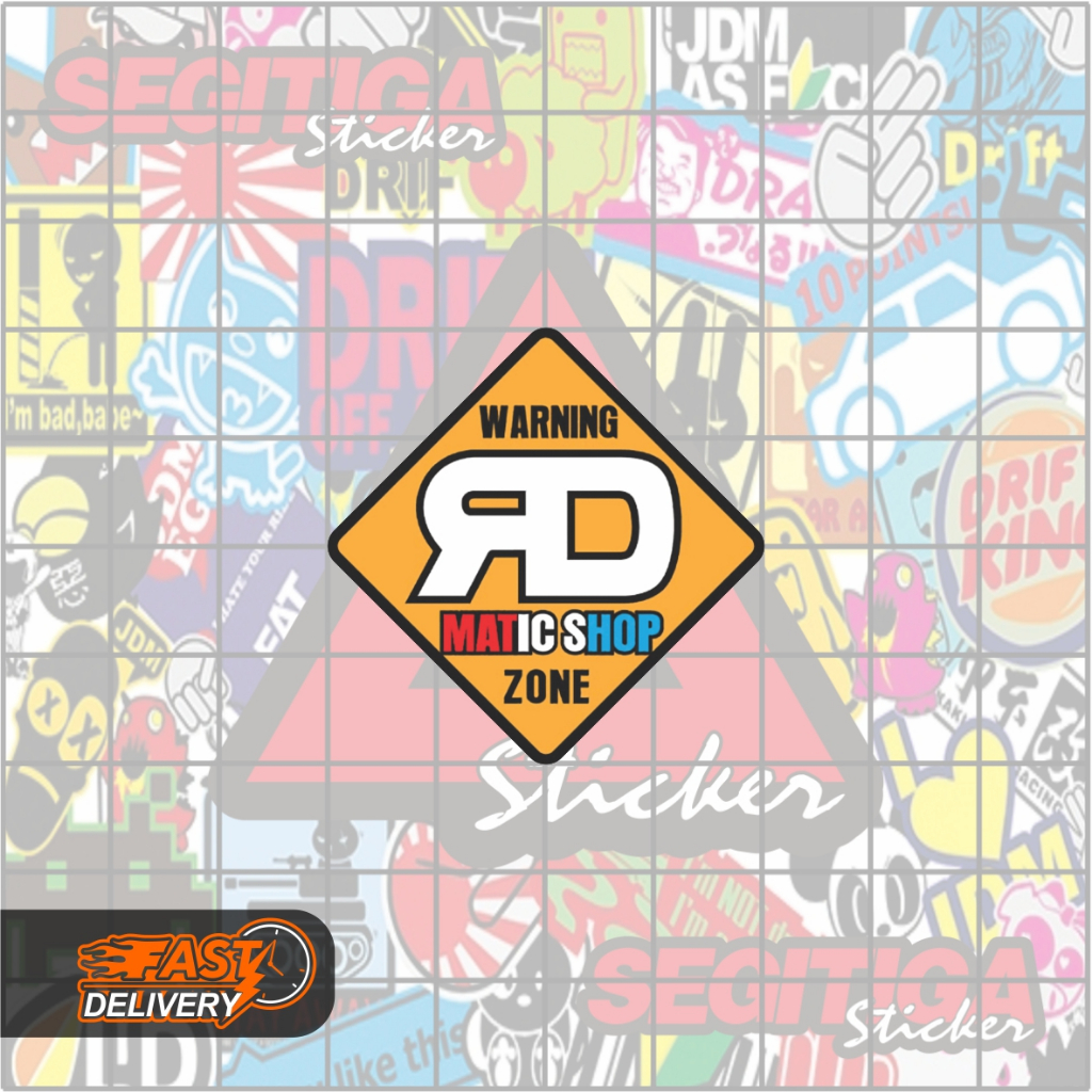 

Sticker Warning RD Maticshop Ukuran 4 x 4 Cm