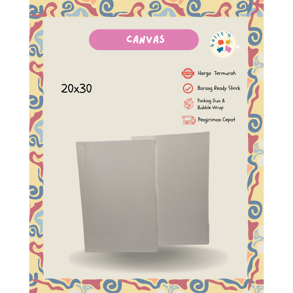 

Canvas Lukis 20x30cm Kanvas Putih Polos Frame Bingkai