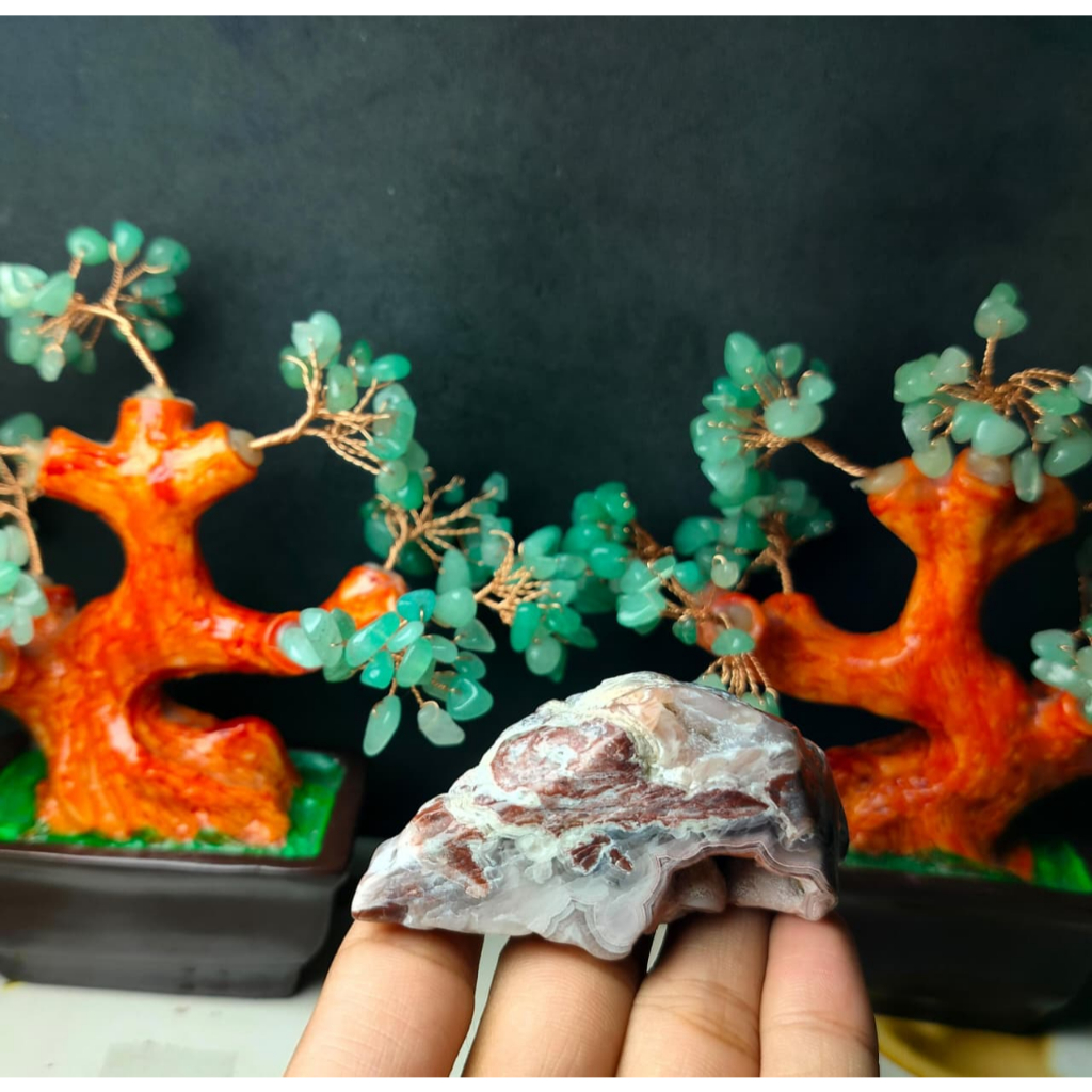 Batu Natural Mexico Agate pattern polished rough (3)