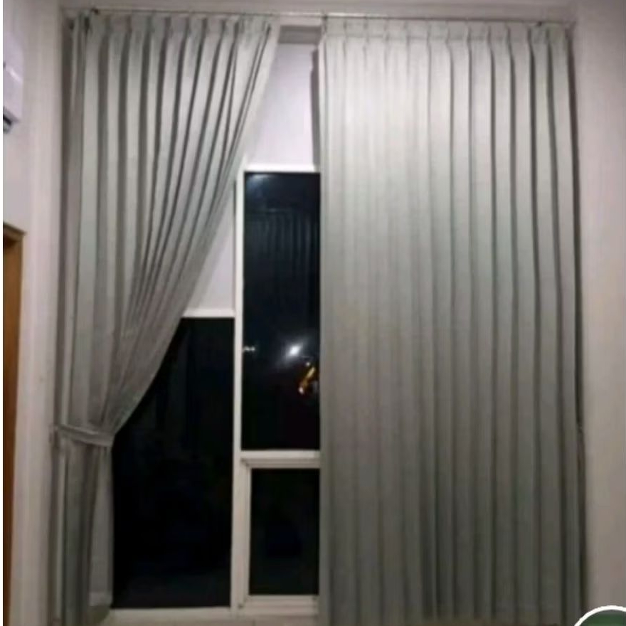 Gorden Blackout Polos Hordeng Tirai Jendela korden Pintu Kamar Model Plisket Kawat S