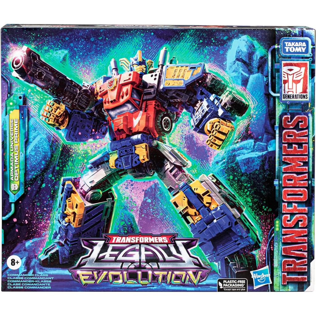 DISKON TRANSFORMERS TOYS LEGACY EVOLUTION COMMANDER ARMADA UNIVERSE OPTIMUS PRIME TOY, 7.5-INCH,