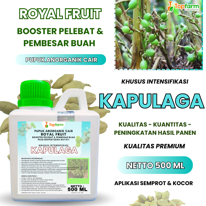 Pupuk Kapulaga Agar Berbuah Lebat/ Pupuk Pelebat Buah Kapulaga/ Pupuk Kapulaha Cepat Besar/ Pupuk Ca