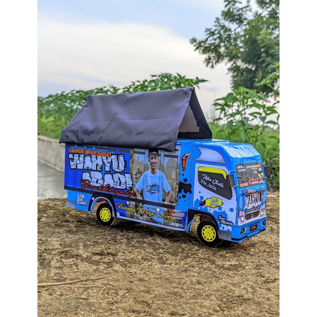 PROMO MAINAN TRUK OLENG WAHYU ABADI BIRU MUDA DILENGKAPI LAMPU DAN TERPAL