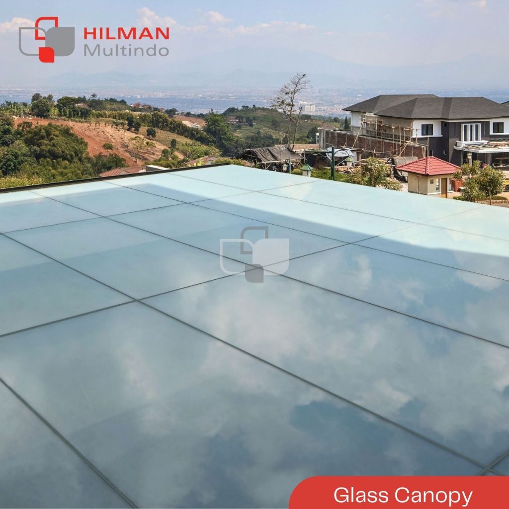 Kaca Kanopi - White Laminated Glass: Custom Design