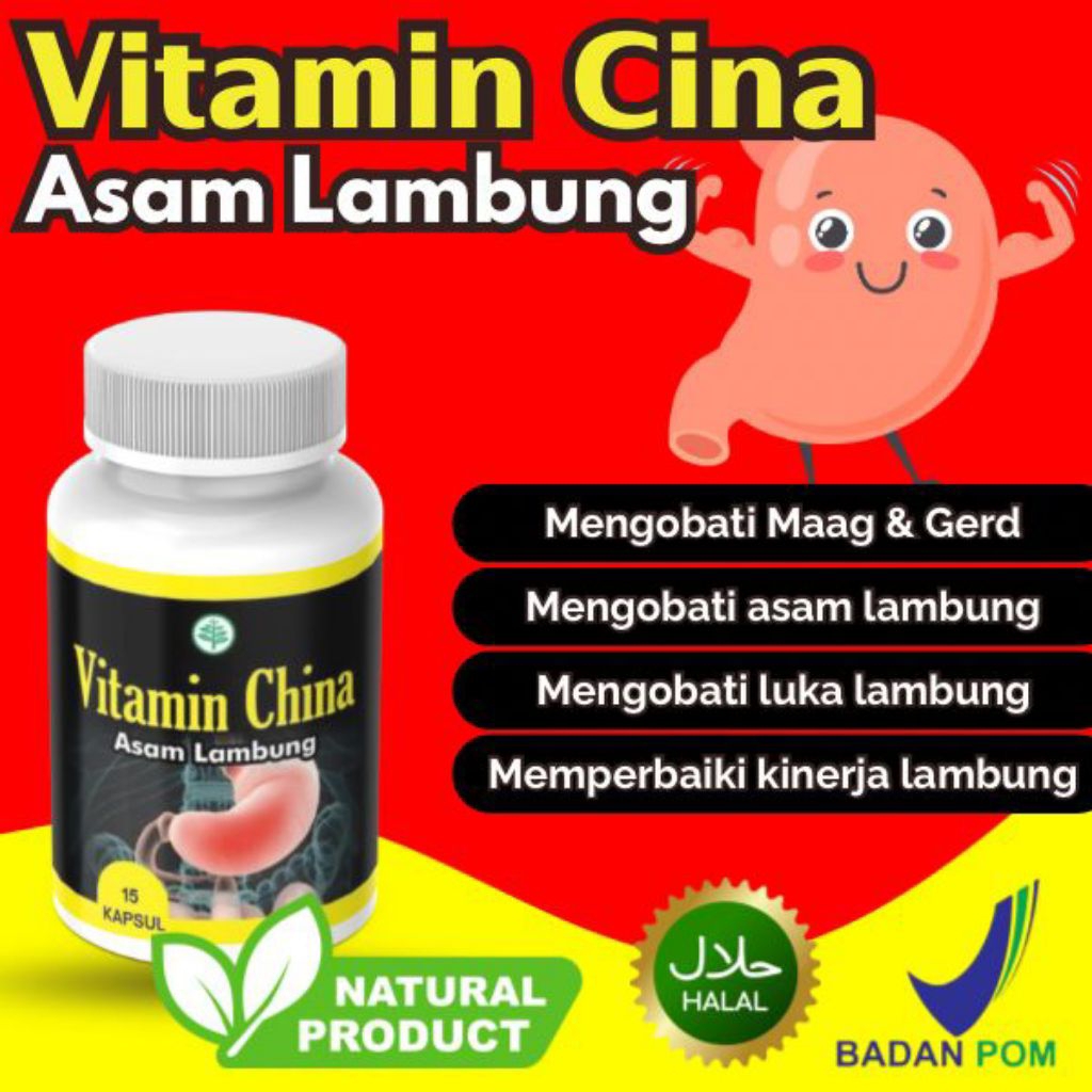 VITAMIN CINA Asam Lambung | Mengatasi Infeksi Lambung | Membantu Mengobati Peradangan Lambung | Menu