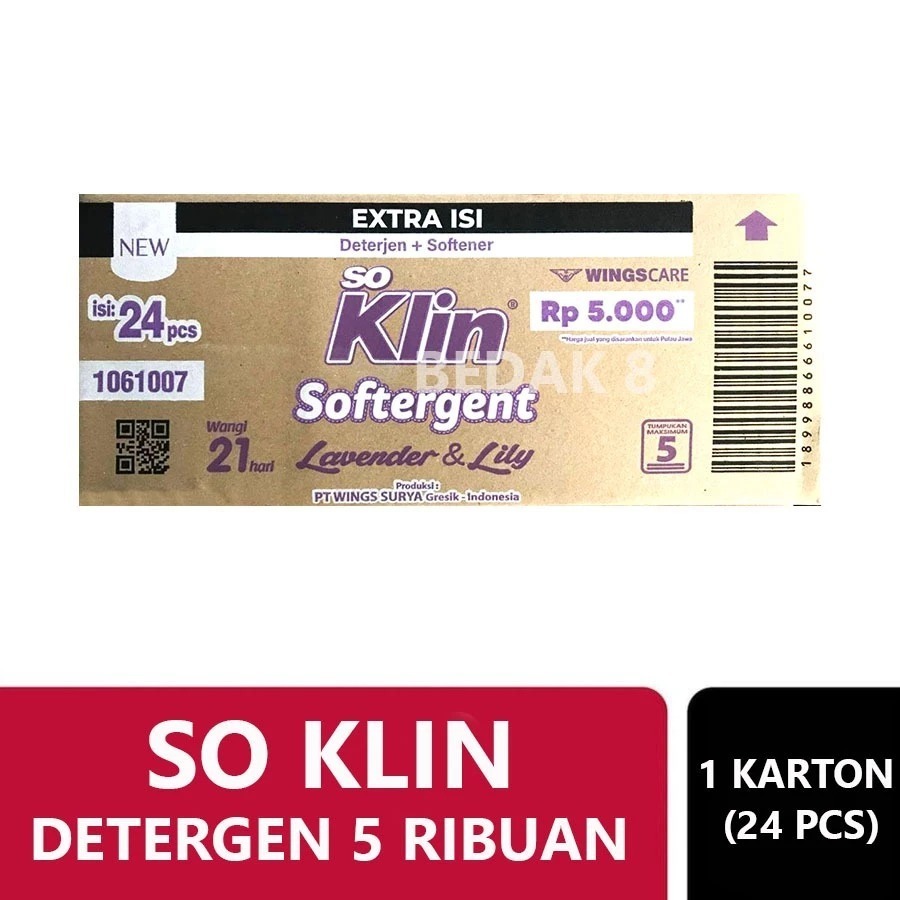 So Klin Detergen Bubuk 5000 an 1 Dus - Soklin Bubuk - Detergen Bubuk - Sabun Cuci Baju - vg.mart
