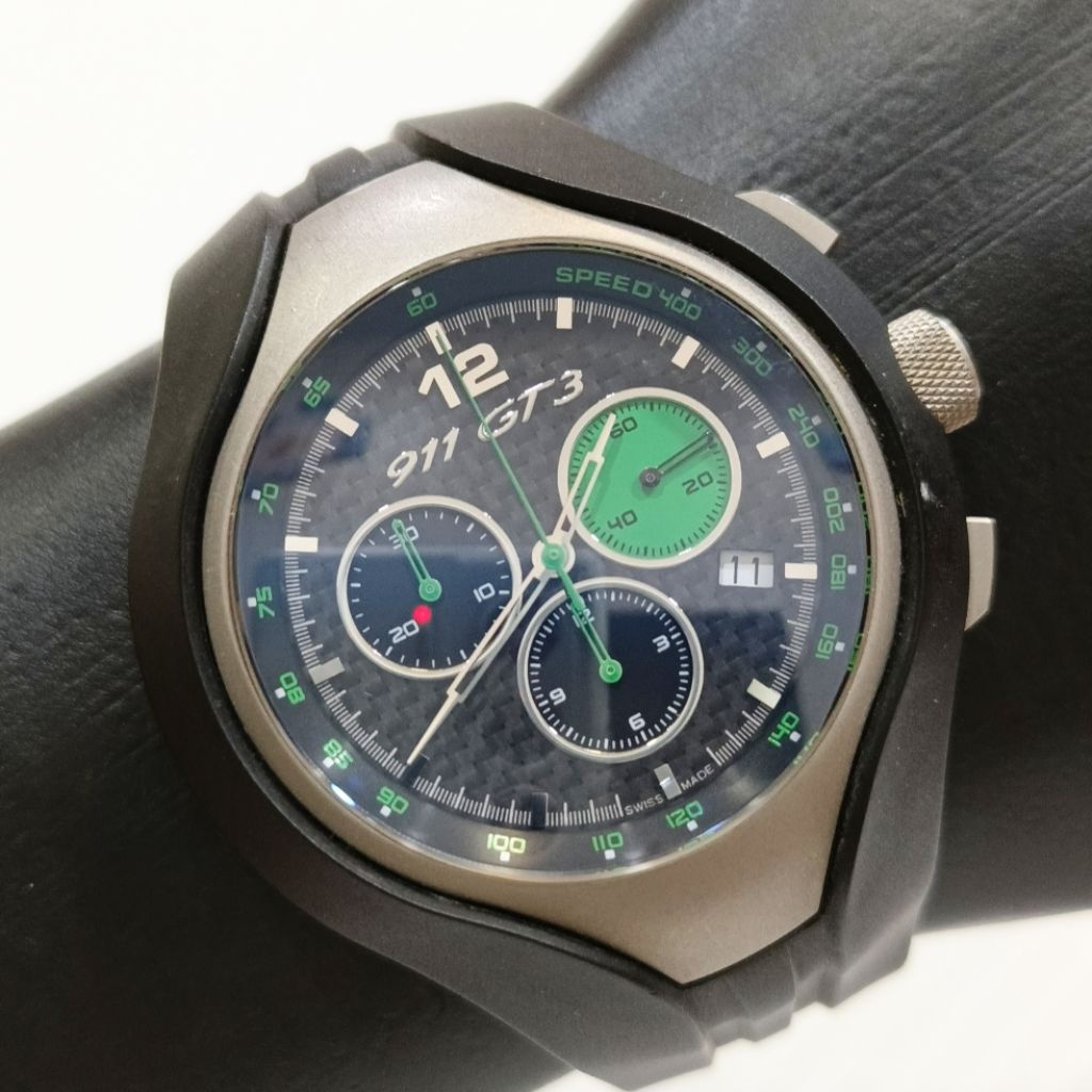 Jam Tangan Porsche Design 911 GT3 Speed II Carbon Titanium Chronograph Limited Edition Quartz Watch
