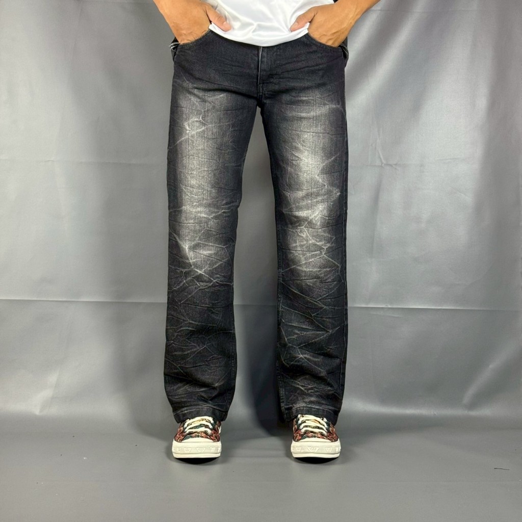 Celana Jeans Loose Fit Premium Black Jazz