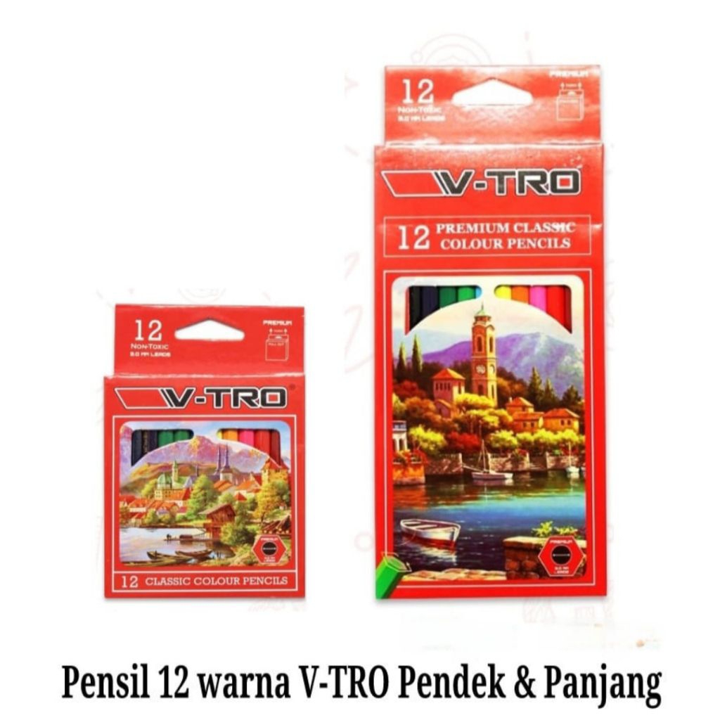 

Pensil Warna 12w Klir Kayu Panjang Pendek VTRO MONTANA