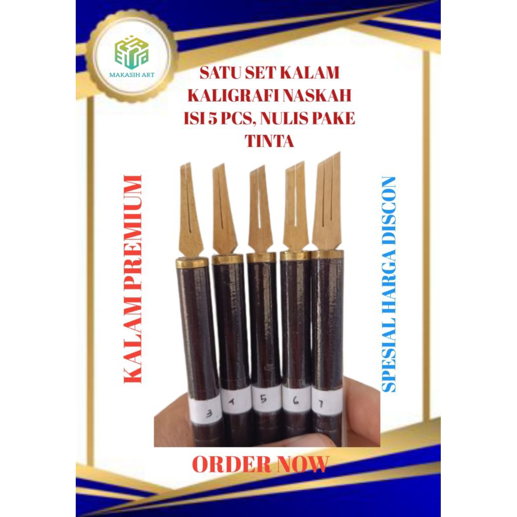 KALAM NASKAH SET, KALAM KALIGRAFI, PENA KALIGRAFI, KALAM NASKAH PILIHAN