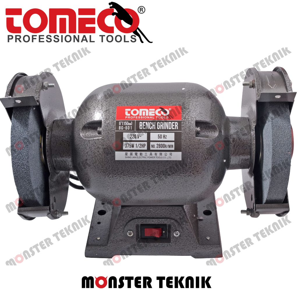 Gerinda Duduk 6"/8" Listrik Tomeco Gurinda Duduk Bench Grinder