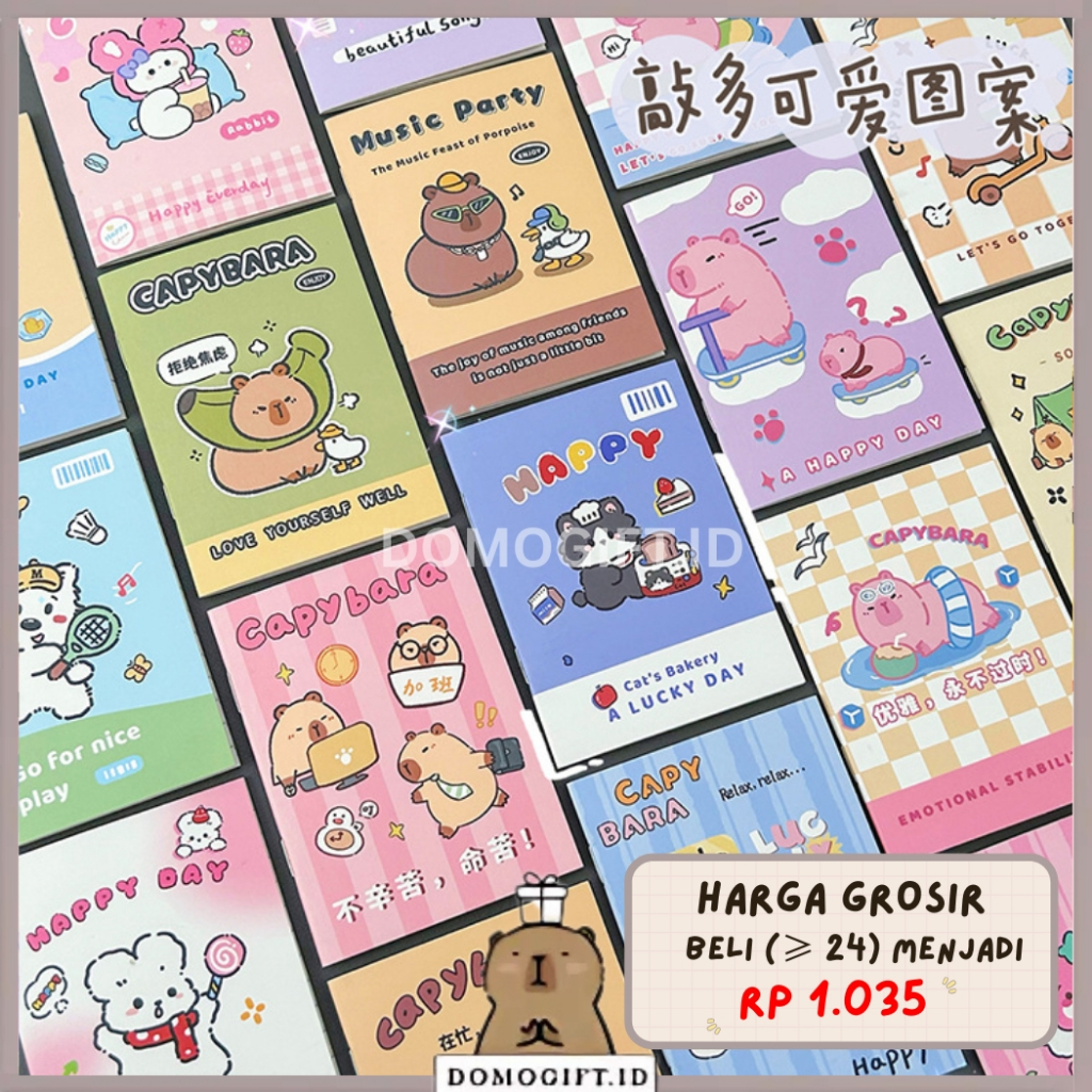 

Buku Tulis Lucu Catatan Kecil Notebook Mini Buku Catatan Capybara MP27