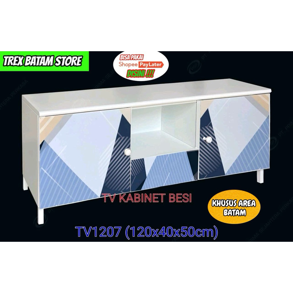 MEJA TV RAK TV KABINET BESI UK 120 x 40 x 50 CM TV1207 [ BATAM ]