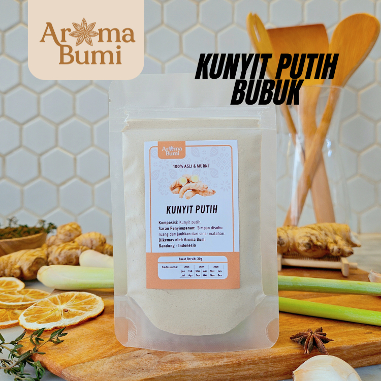 

Aroma Bumi - Kunyit Putih Bubuk White Turmeric Powder Rempah Premium Murah