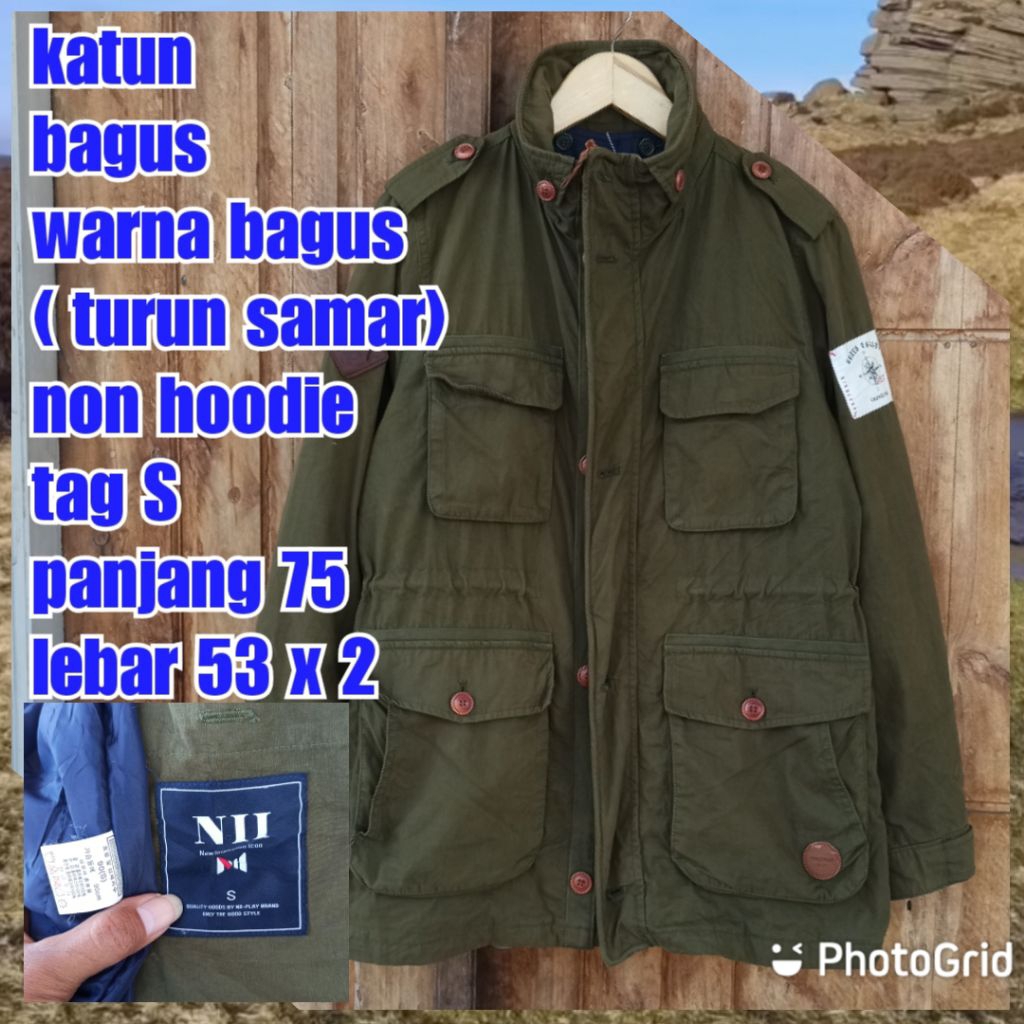 jaket parka army military green hijau m65 fashion nii