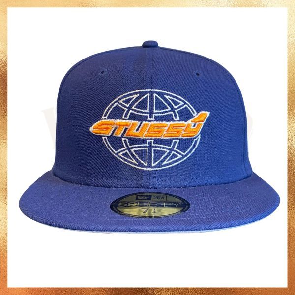 Topi New Era Stussy International Navy 59FIFTY Baseball Fitted Hat