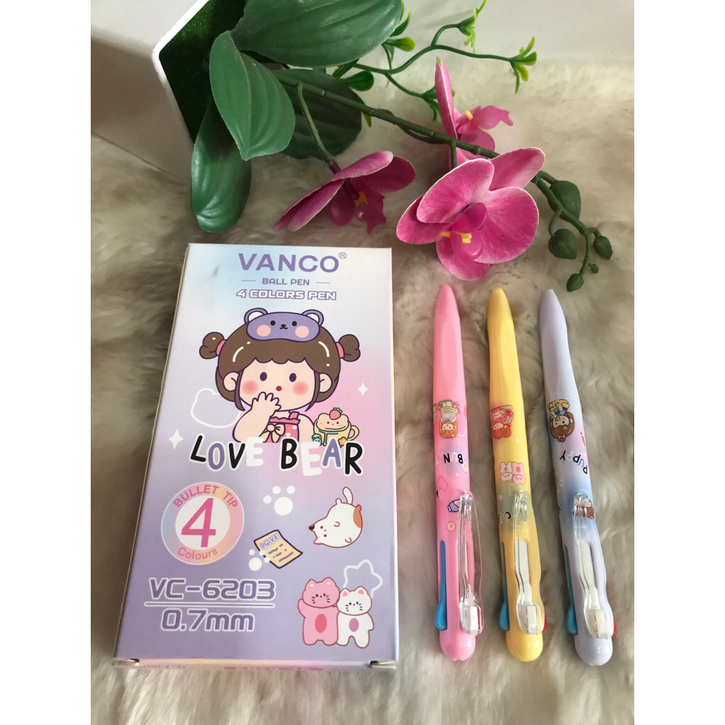 

{Pak} Bolpoint 4W Fancy Vanco / Bolpen 4 Warna