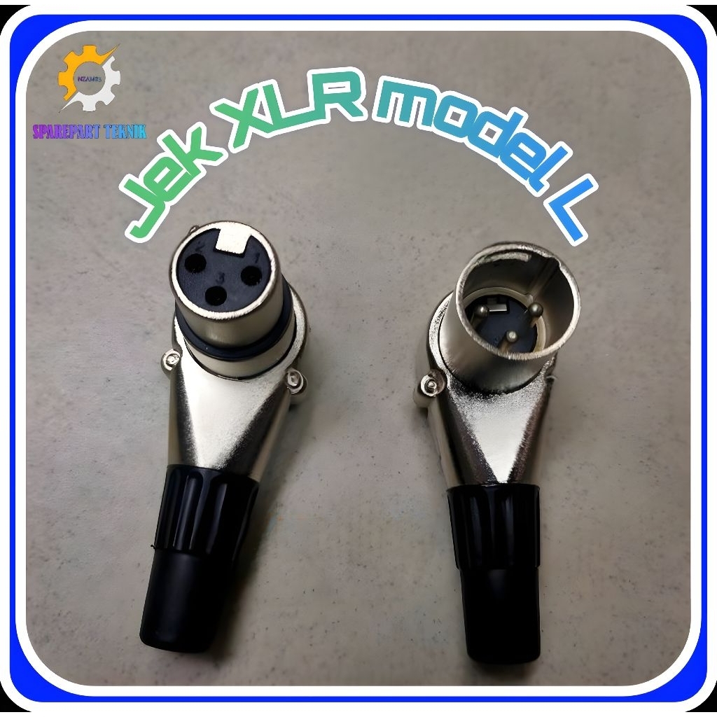 #FYP.     Jek XLR CANON 3 Pin Male/ Female Bengkok Model L