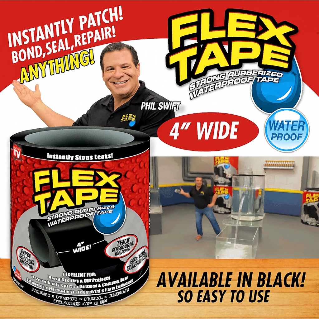 FLEX TAPE Lakban Isolasi Talang Pipa Tambal Perekat Atap Genteng Asbes Seng Toren Anti Air Bocor Wat