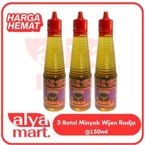 

HEMAT 3 Botol Minyak Wijen 150gram Minyak Wijen Radja Rasa Penyedap Masakan