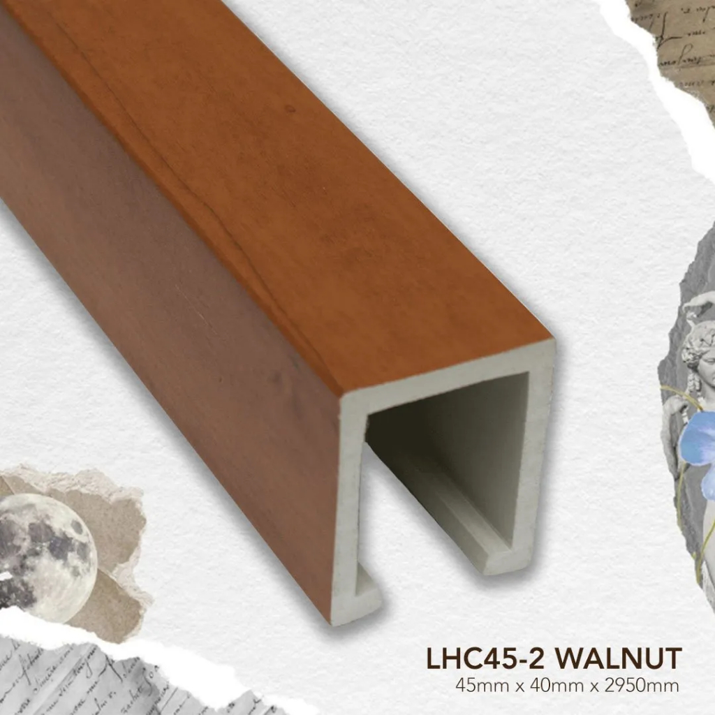 PLAFON PVC: LAIV PLAFON HOLLOW 4 X 4 - WALNUT