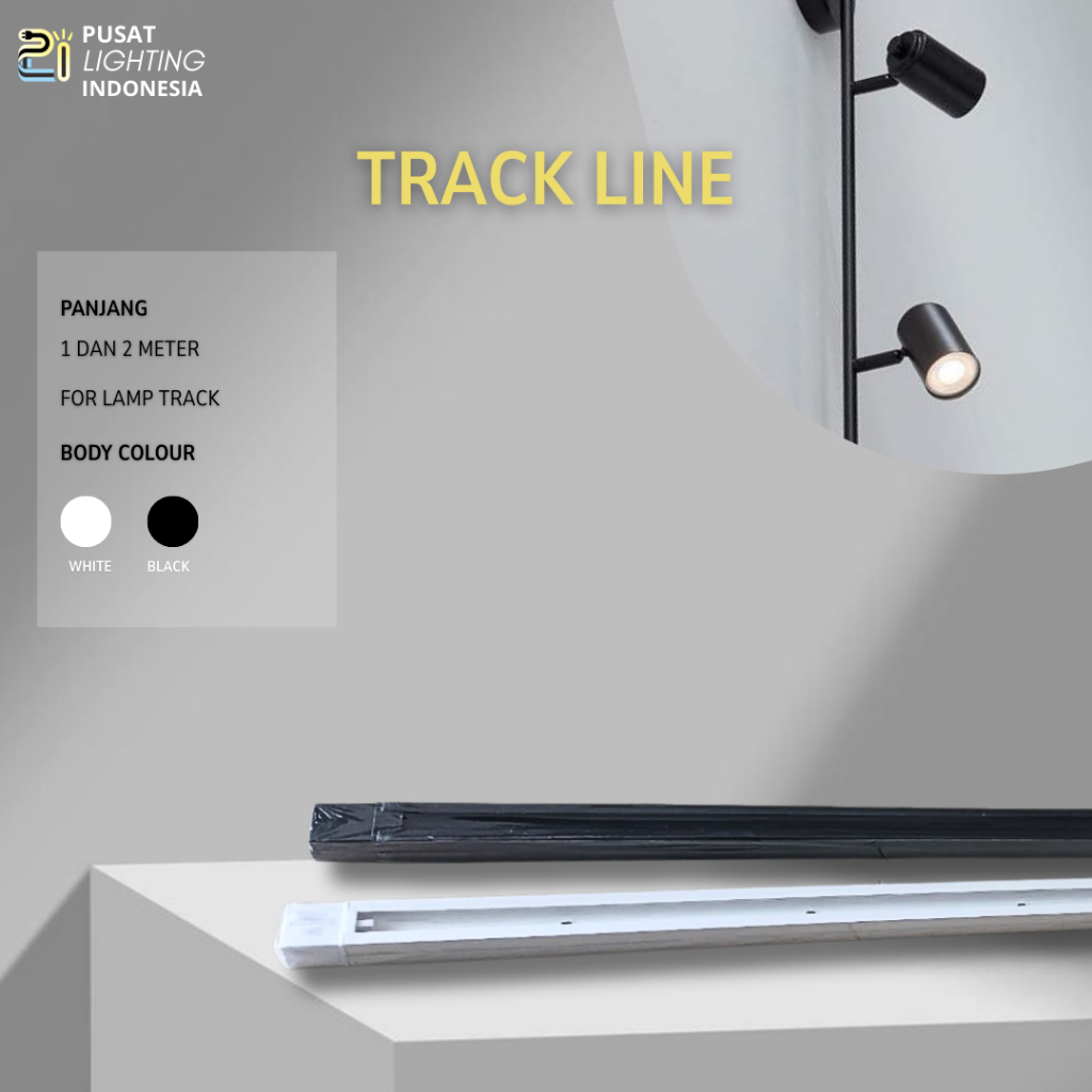 Rel Lampu Track Line LABAN 1 & 2 Meter - Rel Gantung Lampu Sorot SpotLight