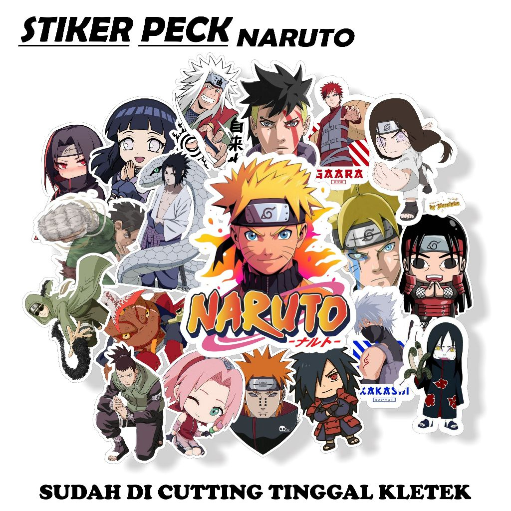 

Stiker 19PCS Anime Naruto Paper Vinyl Waterproof - Sticker Pack Laptop Helm Casing Hp